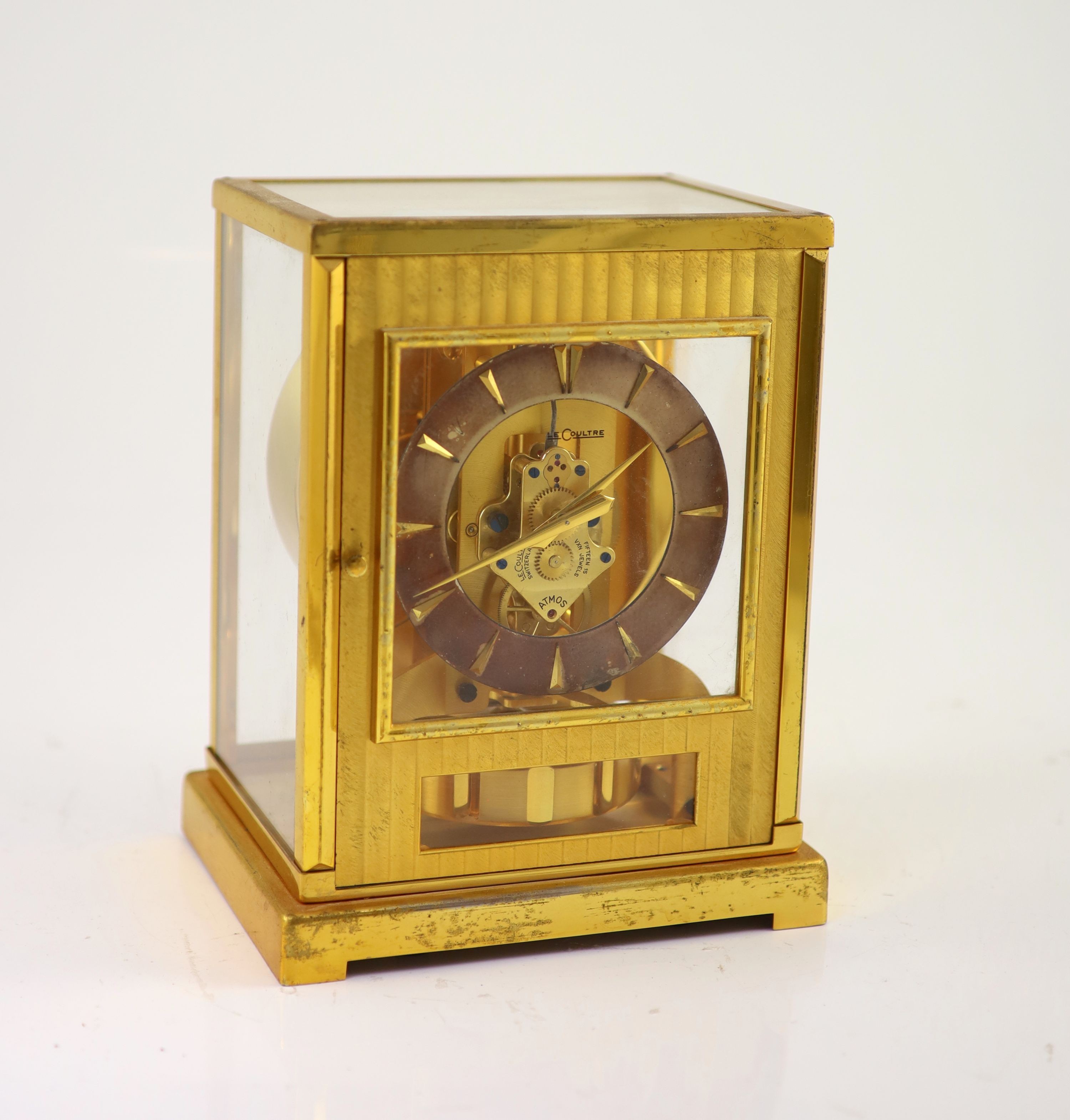 A Jaeger le Coultre Atmos clock H 22.5cm. W 18cm.